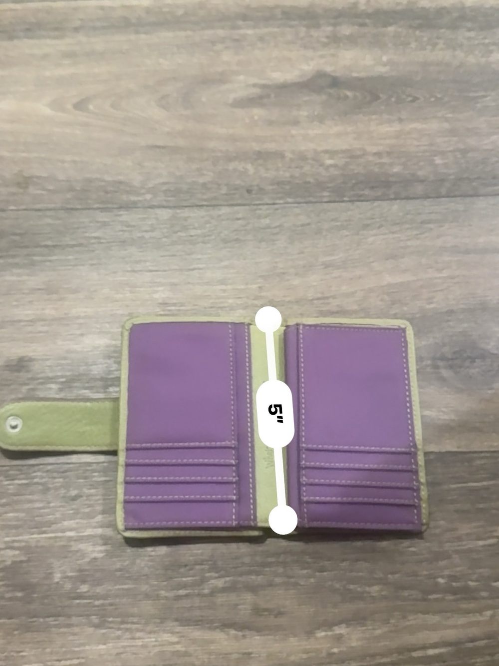 Fossil Multicolor Striped Leather Wallet with Light Green Trim - Picture 11 of 14